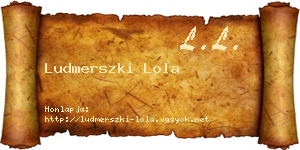 Ludmerszki Lola névjegykártya